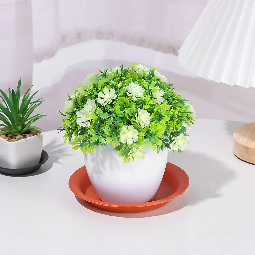 Plante en plastique Pot de fleur rond pour l'intérieur et l'extérieur, plateaux d'égouttement, fournitures de jardin distinctives à la mode, nouveau, 3 pièces