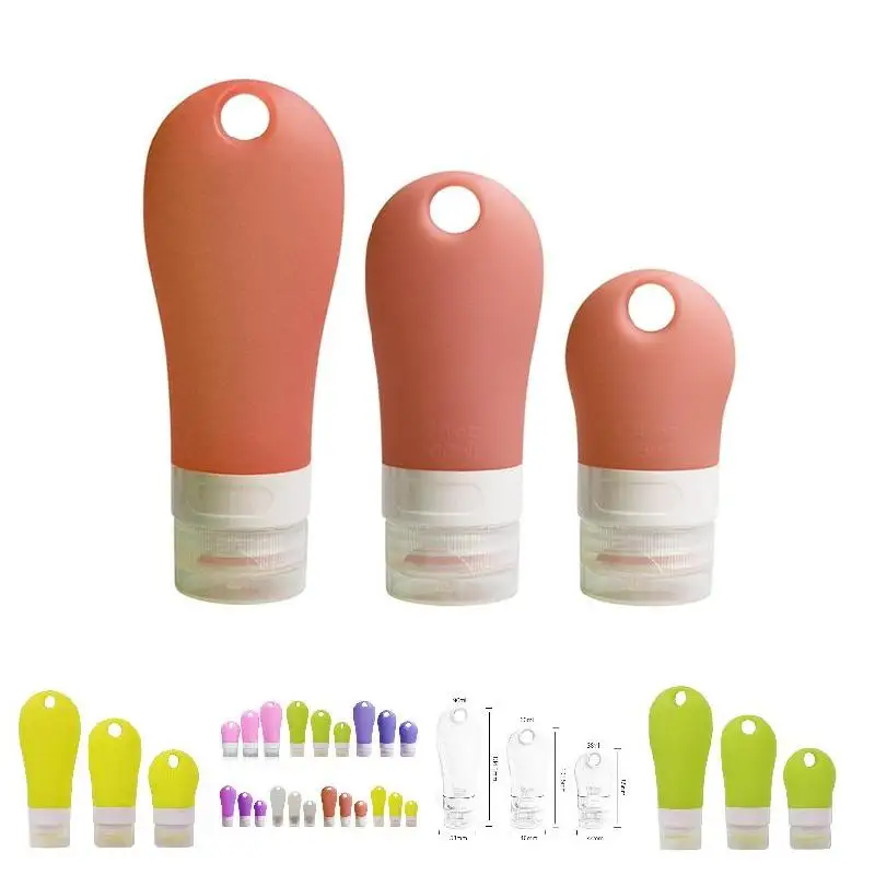 Высокое качество мода 3 шт./компл. силиконовые бутылки для путешествий конфетный