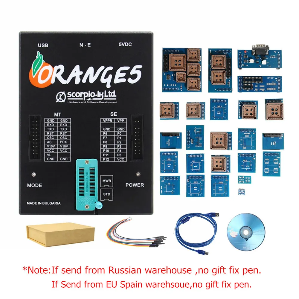 OEM Orange5 с полным адаптером профессиональный полный пакет оборудования+ Расширенная функция программного обеспечения оранжевый 5 с русским - Цвет: Full Set