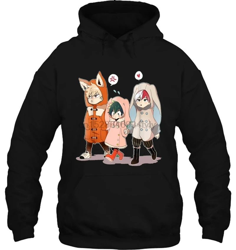 Men Hoodie Todoroki And Midoriya Bakugou Chibi Women Streetwear |