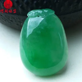 

Hezhou jewelry!Myanmar natural jade!Exquisite hand carving!Fugua pendant!Exquisite workmanship!7.66g