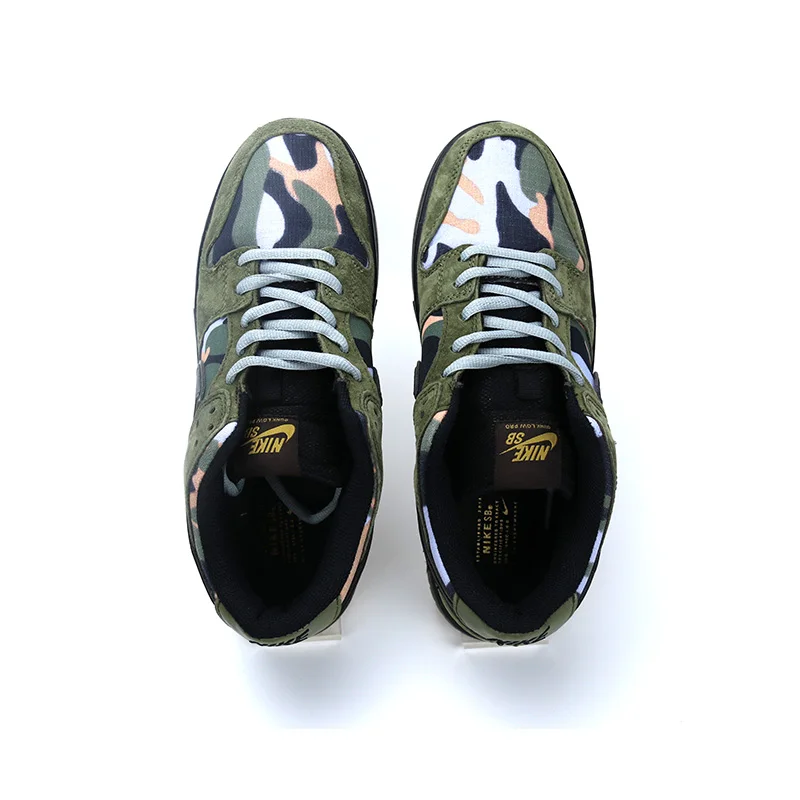 NIKE SB DUNK низкая камуфляжная Мужская обувь для скейтбординга Новое поступление модные повседневные кроссовки Низкий верх плоский уличный спортивный светильник