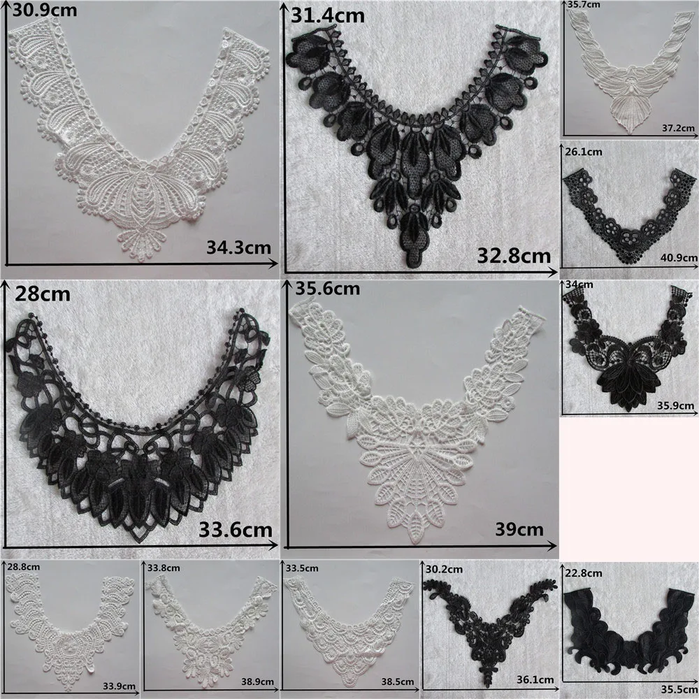 

Hot sell Multiple style Select Sewing Lace Embroidery Neckline Applique Lace Collar DIY Clothing Accessory YL145-YL168