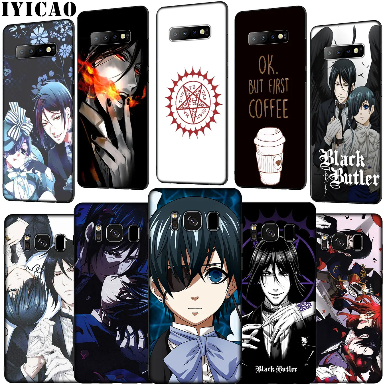IYICAO Black Butler Kuroshitsuji Soft Silicone Phone Case for Samsung Galaxy S20 Ultra S10 Lite S9 S8 Plus S6 S7 Edge S10e Cover |