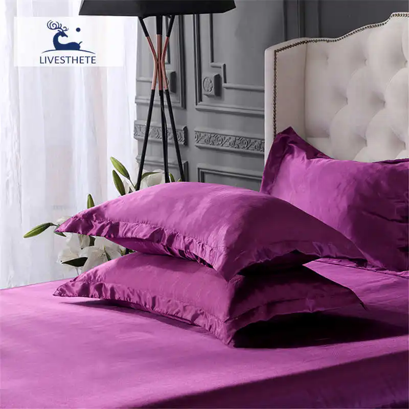 Liv-Esthete роскошный атласный Шелковый розовый чехол для подушки, шелковистый чехол для подушки для мужчин и женщин, для детей, для сна - Цвет: 007