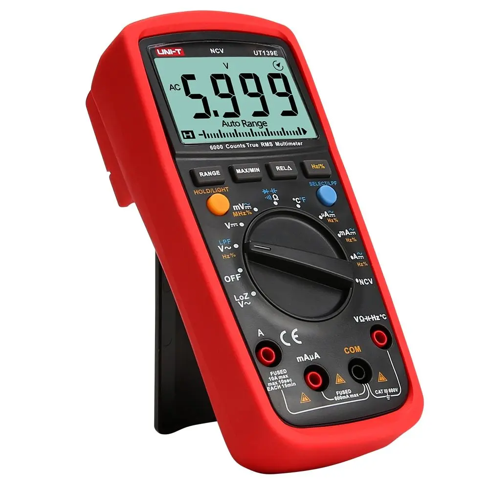 UNI-T UT139E True RMS digital multimeter, LPF (low pass filter) / LoZ (low impedance input) function / Temperature test