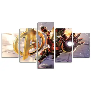 

Discount coupons 5 Piece Miracle Avenger ultron super hero canvas painting home decor Canvas art wall poster (No Frame) 1681008