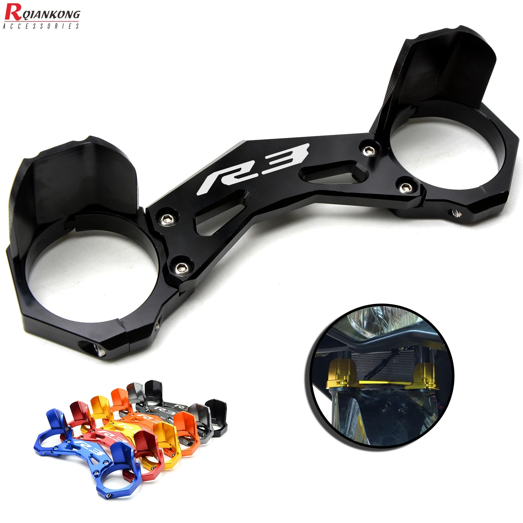 Motorcycle Accessories CNC Shock Absorber Damper Balance Brace Front Fork Bracket for yamaha YZF-R3 YZFR3 YZF R3 2015 2016 | Автомобили и