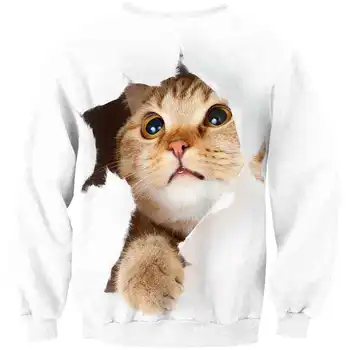 

Funny and Cute Cat 3D Sweatshirt Kids Hoodies for Girls boy Clothes Autumn Loose Pullovers Casual Long Sleeve Children Clothing