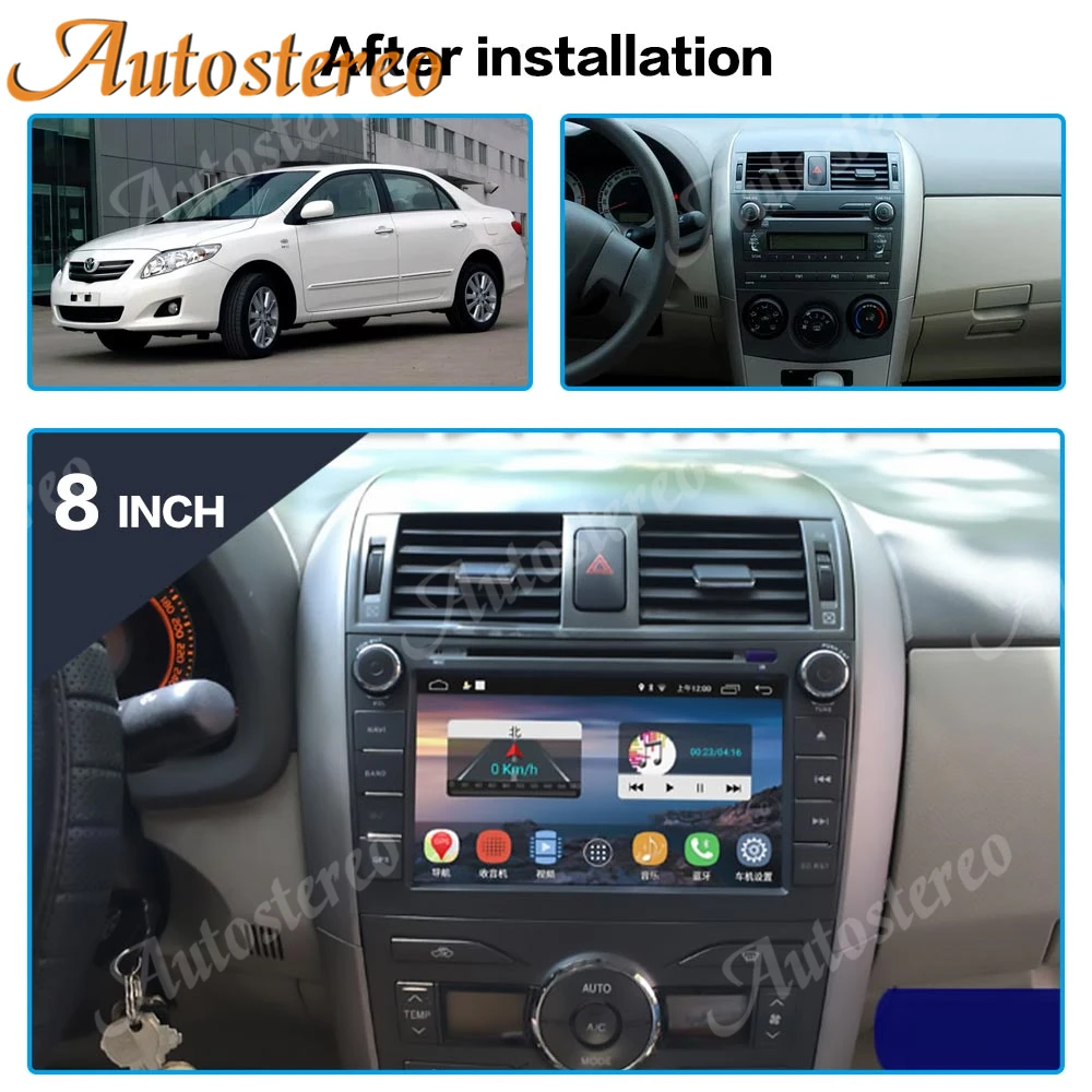 Android System Car GPS Navigation Stereo DVD Player for Toyota Corolla 2007-2013 Multimedia Player Radio Tape Recorder Head Unit