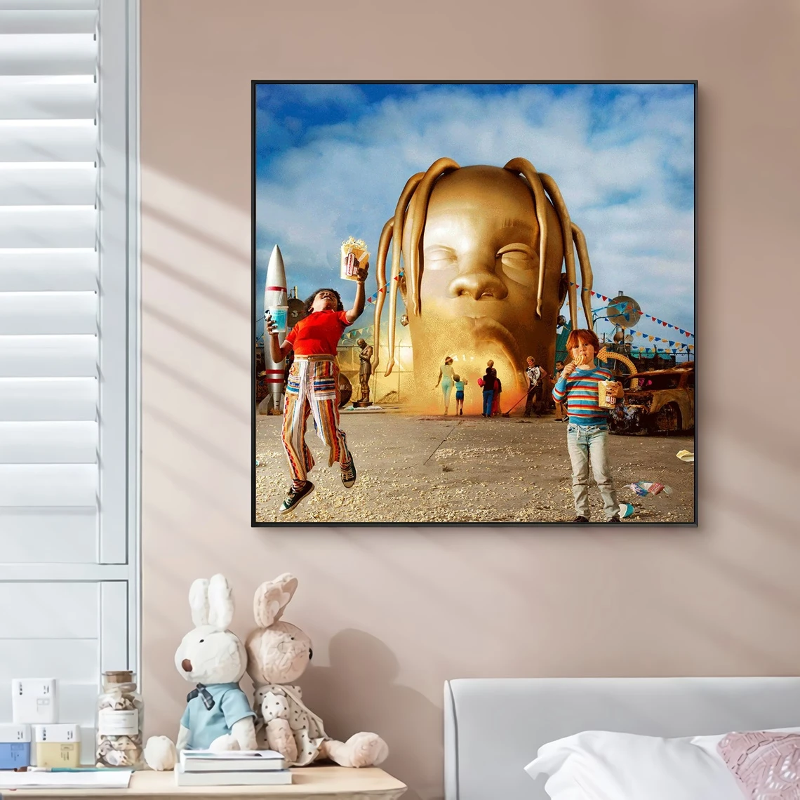 Travis Scott Rapper Wall Hanging Music Album Astroworld Poster Wall Tapestry 