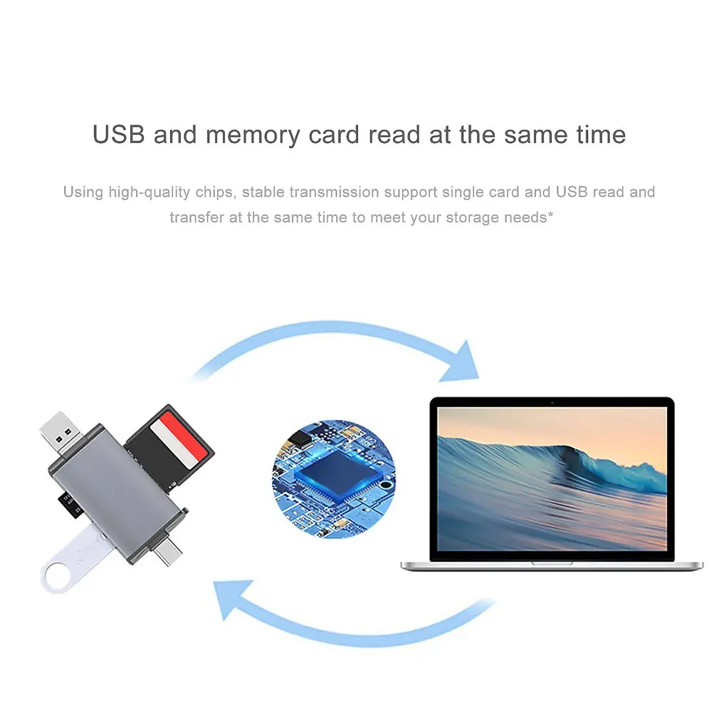 USB 3,0/type-C кард-ридер адаптер SD кард-ридер SDHC SDXC MMC Micro T-FLASH разъем высокоскоростной кард-ридер памяти