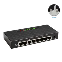 8 Порты и разъёмы адаптер управление Fast Ethernet мини практичным швейная машина LAN Настольный 10/100 Мбит/с домашней сети переключатель из металла подвеска Портативный