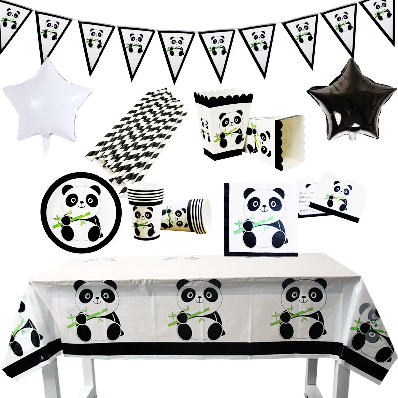 Joy-Enlife/1 шт. воздушные шары в виде панды для дня рождения, украшения для дня рождения, детские надувные шары в виде бамбукового леса, животных, Детские вечерние шары
