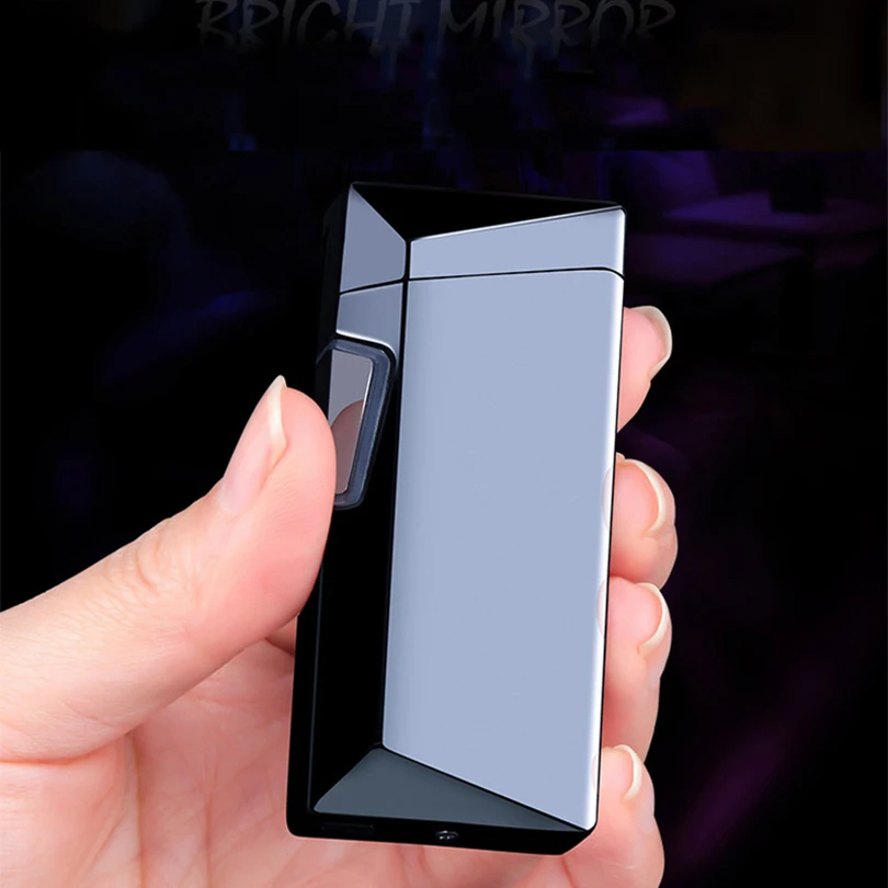 Chiclits Новая Металлическая электронная импульсная usb-зарядка сенсорная электрическая двойная дуговая сигаретная зажигалка