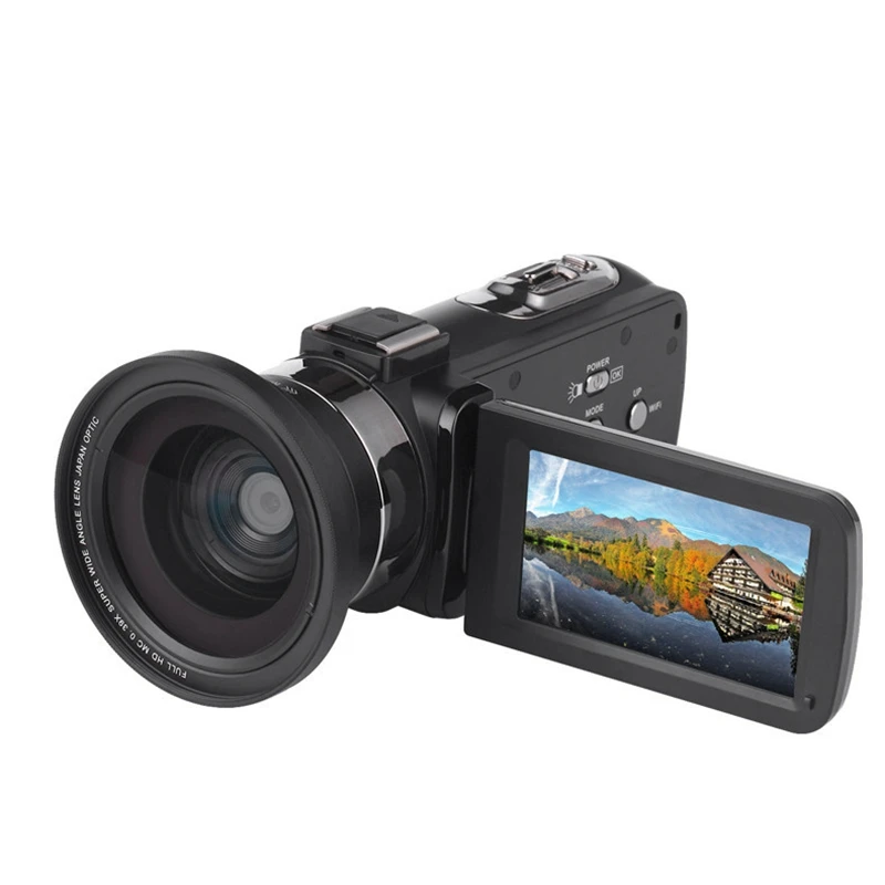 4K Camcorder 48MP Night Vision WiFi Control Digital Camera 3.0 Inch Touch-Sn Video Camcorder with Microphone