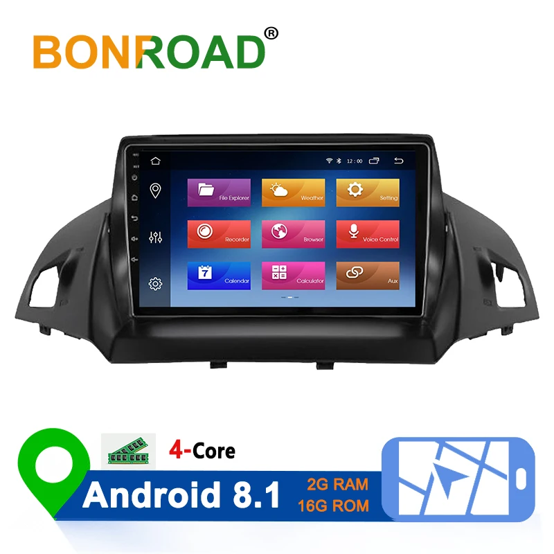 Boroad 9 дюймов 2.5D Автомобильный мультимедийный плеер Android 8,1 для Ford Kuga 2013- gps Навигация стерео радио видео Поддержка SWC