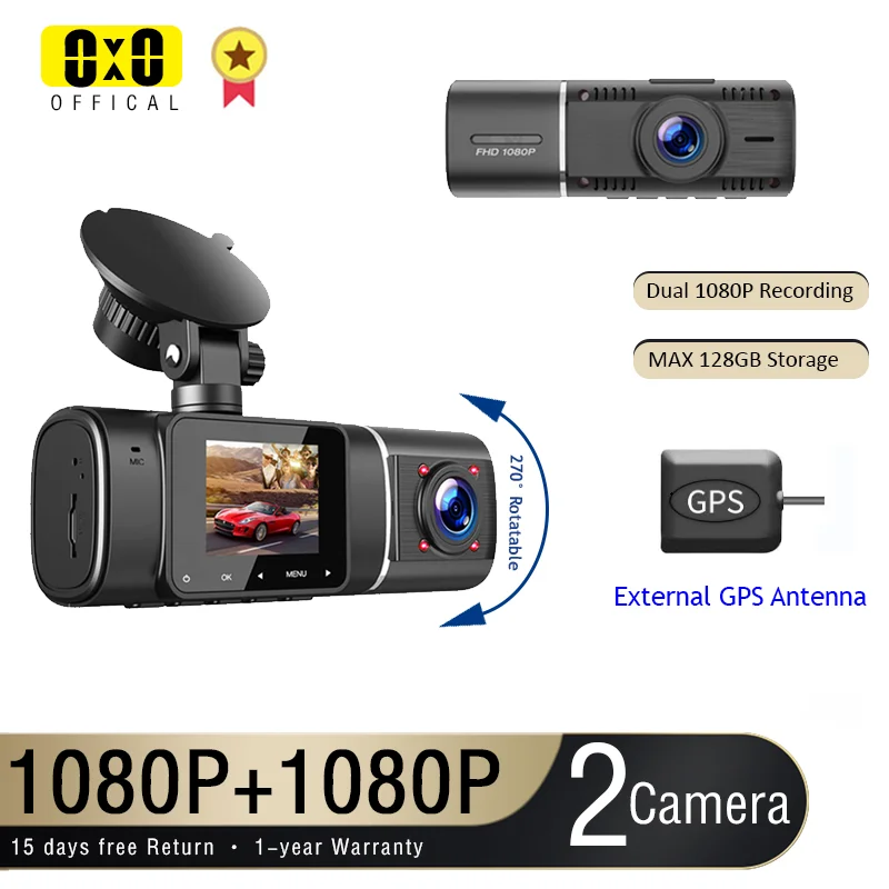 Dual Camera Car Dash Cam Car Dvr Registrator Full HD 1080P Video