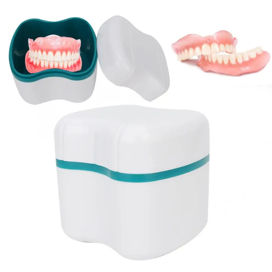 

Dentures False 3pcs / set Denture Box Storage Case False Teeth Container Dental Tool Accessory Tooth False