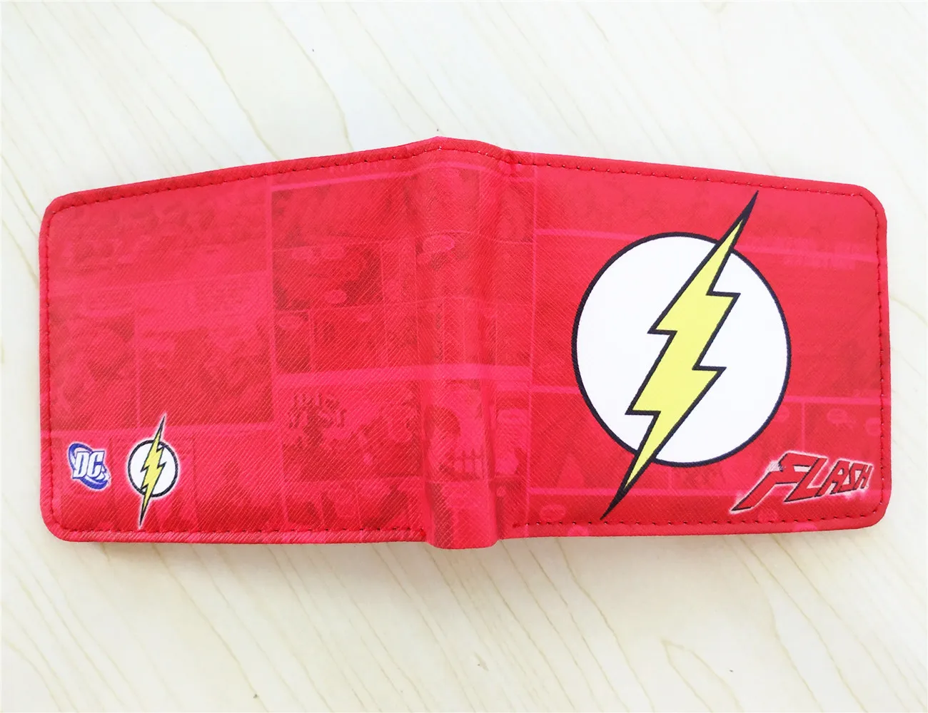 02 DC The Flash мужской кошелек Черная пантера портмоне унисекс кошельки ID/кредитный держатель для карт - Цвет: 02