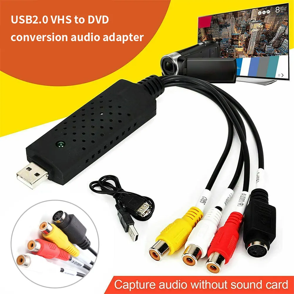 Высокое качество USB Easycap 2 0 TV Видео Аудио Захват VHS к DVD HDD конвертер карты
