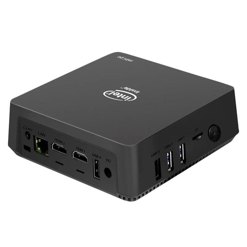 Ak5 Мини ПК Win10 Apollo Lake Celeron Dc или Qc J3455 N3450 4 Гб 64 2 4G/5G двухдиапазонный Wifi Win 10 бит Linux Tv Box