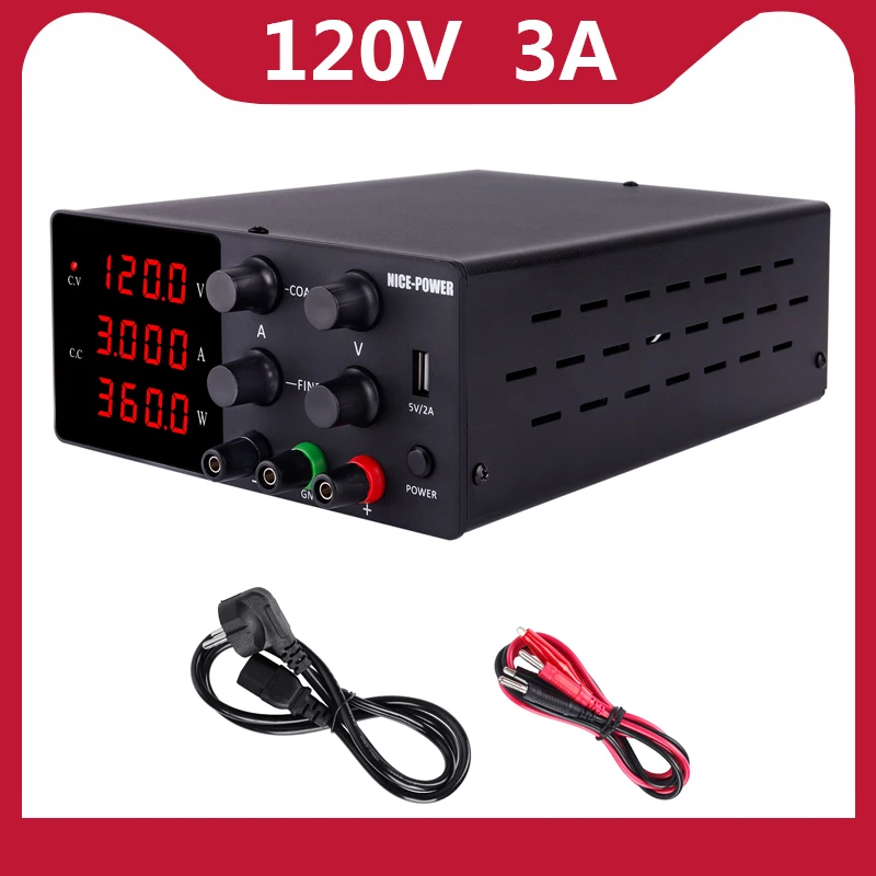 120V 3A Adjustable Power Supply Laboratory Digital Power Supply 30V 10A 60V 5A Bench Source Digital With USB Repair Products-0