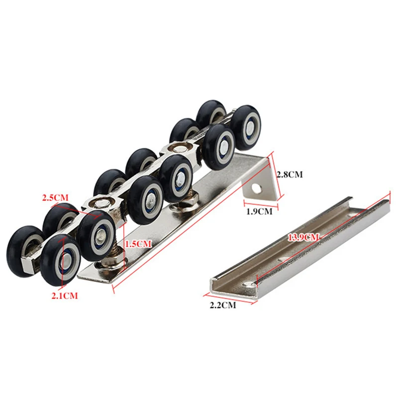 1 пар/уп. холоднокатаная сталь раздвижные деревянные двери шкаф аппаратный комплект двери колеса Ролик 12 колеса ролики для вешалки