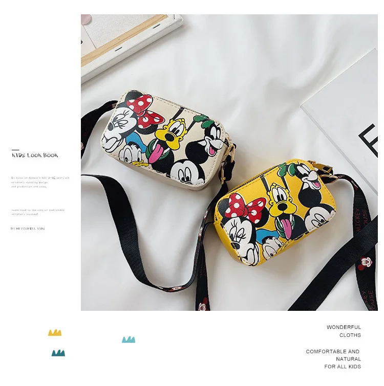 Women Crossbody Bags Disney Cartoon Shoulder Bag for Girls Kids Cute Mickey Mouse Fashion Printed Handbag Children's Gifts