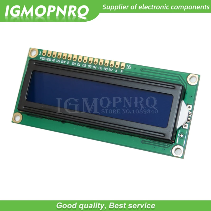 1 шт. 5В lcd 1602 синий экран персонажа ЖК LCD 1602 модуль дисплея синий черный свет новый и белый код|Интегральные схемы| | АлиЭкспресс