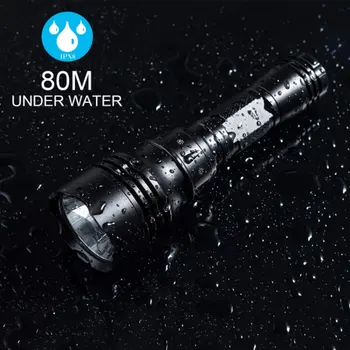 

Dive Light, Diving Flashlight Underwater Lights Scuba Flashlight, 1000 Lumens Underwater 80M Flashlight for Diving Activities