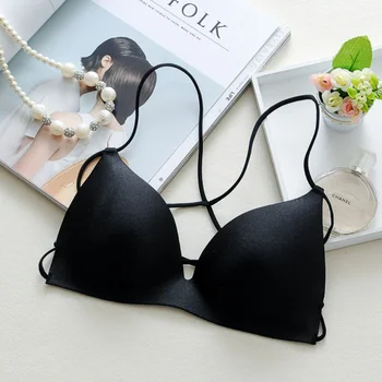 

Top sexy cross with women's casual bra pad bra fashion stretch wireless bra