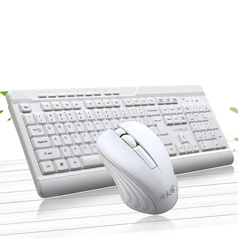 

Simple Business 2.4G Mini Wireless Keyboard and Mouse Combo Kit for PC Desktop Loptop Classic Office Set SR8200