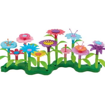 

46Pcs Diy Beads Flower Garden Building Block Toys for Children Flower Arrangement Garden Educational Toys for Kids