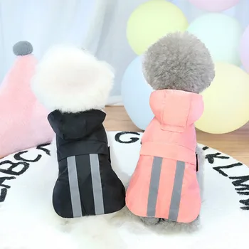 

Summer Outdoor Dog Puppy Raincoat Waterproof Pet Jackets Rain Coat for Dog Cat Apparel Reflective Strip Lightweight Pet Clothes