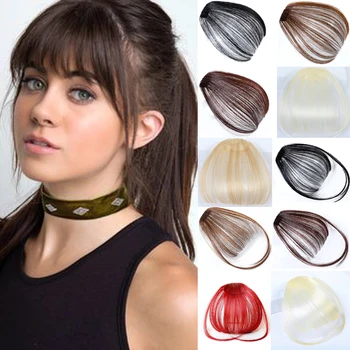 

XUANGUANG 4 Styles Fake Hair Bangs Heat Resistant Synthetic Clip In Hair Extensions for Women Hair HairStyles