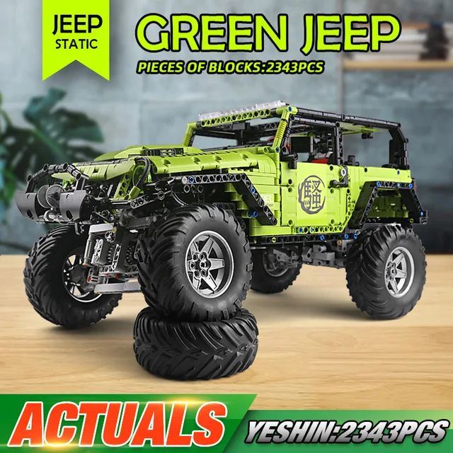 $85 Yeshin J902 High-Tech Car Model The MOC-5140 Jeeped Wranglers Rubicon Set Assembly Building Blocks Bricks Kids Christmas Gifts