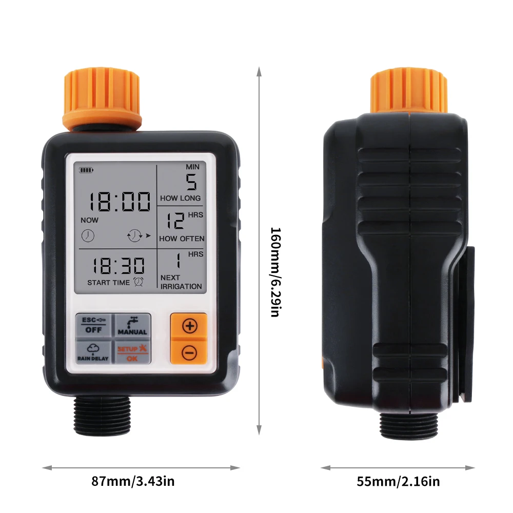 Автоматический интеллектуальный таймер полива, контроллер орошения сада, ЖК-дисплей, открытый садовый таймер, спринклерное устройство, инструменты