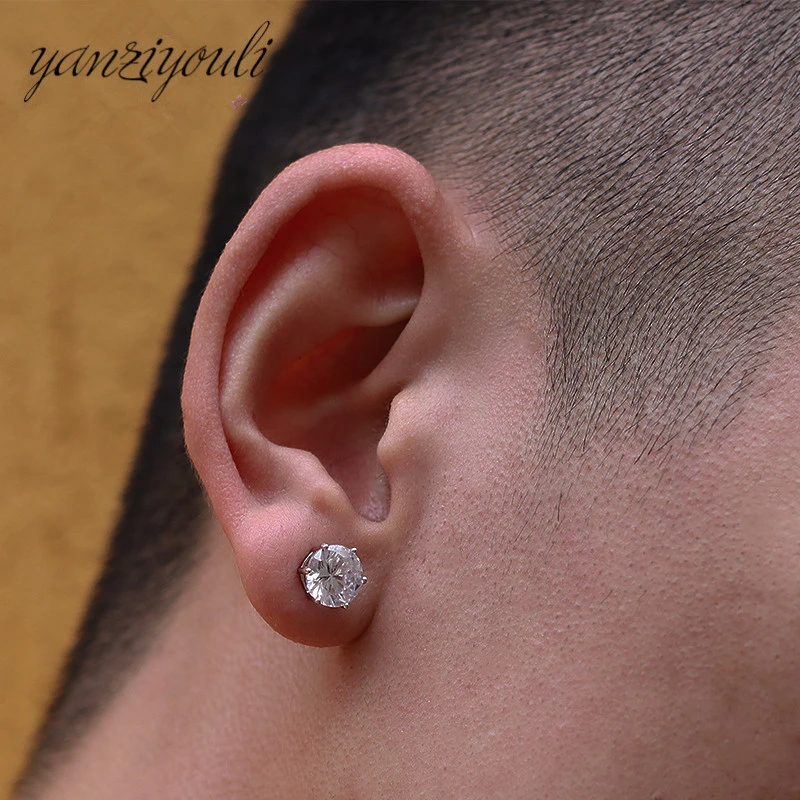 Pendientes brillantes de para mujer, aretes de cristal, joyería para hombre, 2020|Aretes| - AliExpress