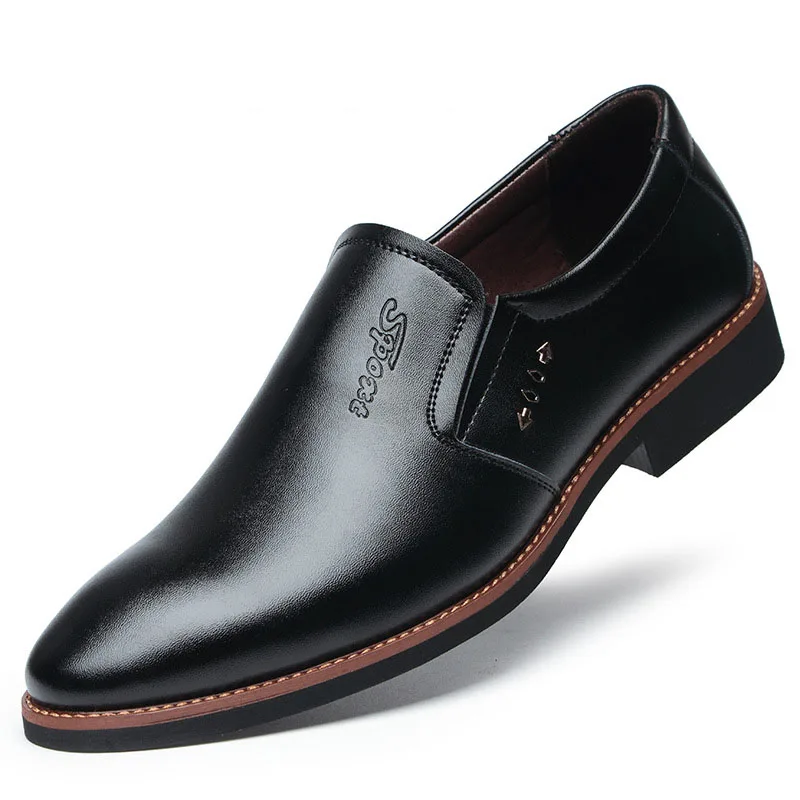 Мужская повседневная обувь; удобная мужская обувь; модные мужские лоферы; черная кожаная обувь; мужские оксфорды; мужские туфли; кроссовки для взрослых; большие размеры - Цвет: 7