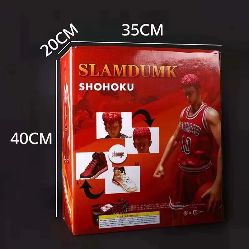 SLAM DUNK Hanamichi Sakuragi SHOHOKU баскетбольная команда Акаги Харуко 1/8 ГК ПВХ фигурка коллекция Сексуальная модель игрушки Brinquedos - Цвет: 33cm With Box