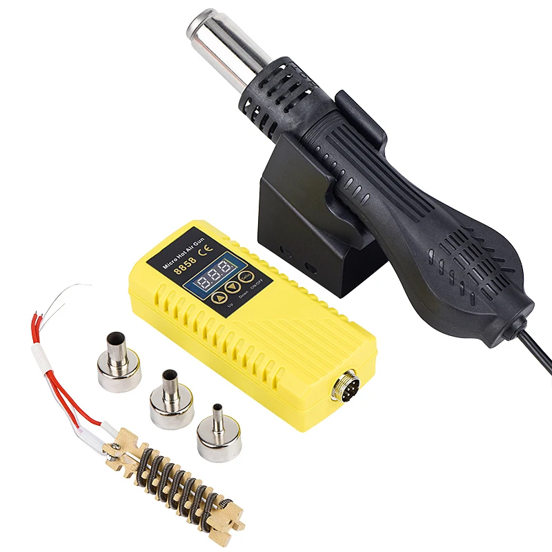 QHTITEC LCD Micro Rework Soldering Station Hot Air Gun 8858 Hair Dryer for Soldering 700W Heat Gun Welding Repair Tools
