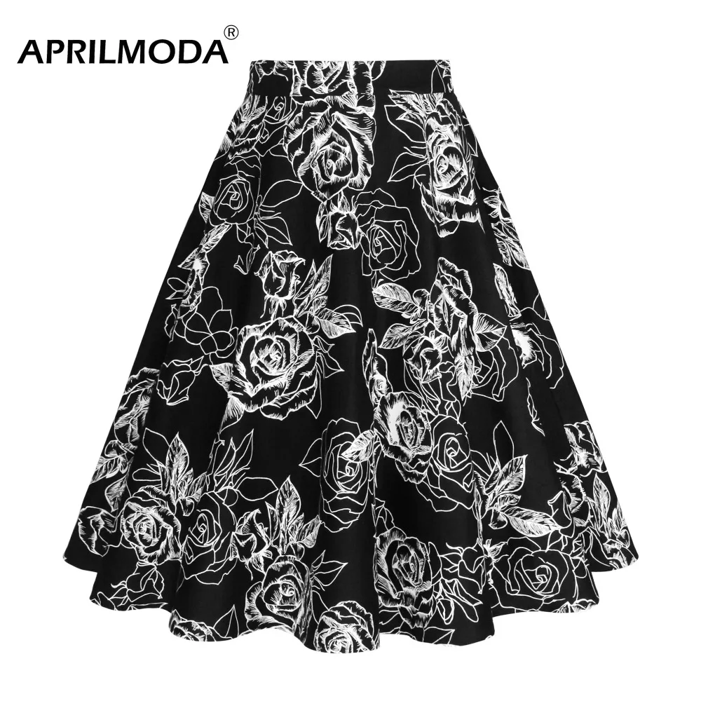 Женская винтажная юбка в стиле стимпанк черная Повседневная плиссированная с