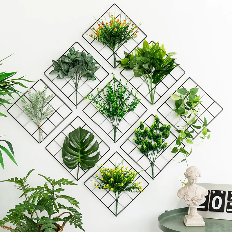 Metal Grid Decoration Wedding Backdrop Wall hanging Plants Iron Storage