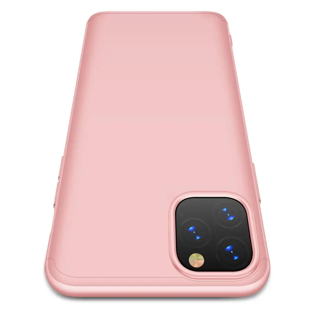 Розовый 100 шт/партия 360 все включено щит PC защитный чехол для iphone 5 6 7 8 X XS XR XS Max 6 7 8 plus 11 Pro Max чехол - Цвет: Розовый