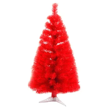 

60/90 CM Encryption Red Tree Mini Artificial Christmas Tree Plastic Decoration Home Christmas Decoration Ornament Christmas Gift
