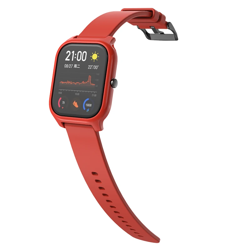 20 мм силиконовый ремешок для Xiaomi Huami Amazfit Bip GTS браслет, чехол, защитная крышка, аксессуары для умных часов