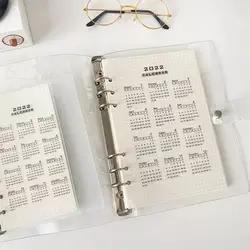 Classeur à feuilles mobiles A5 et A6 en PP, 1 pièce, planificateur, Index, calendrier, séparation, organisateur 