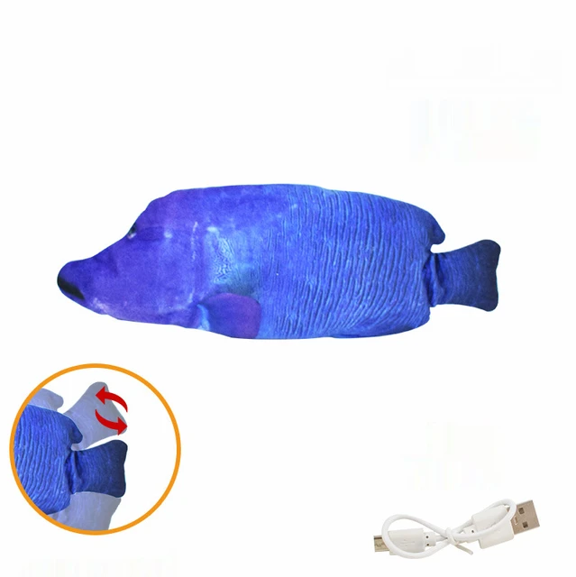 Cat Toy Fish USB Electric Charging Simulation Fish Cat Pet Chew Bite Interactive Cat Toys Dropshiping Moving Floppy Wagging Fish Style 12