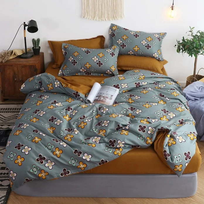 

Bedding Set Blue Euro Bedspread Luxury Duvet Cover Double Bed Sheets Linens Queen King Adult Bedclothes Dropshipping